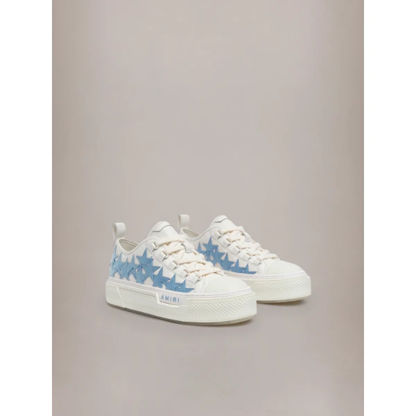 Amiri Stars Court Low Sneakers in Ocean Sky, view 2 | Sneakers | Luxury Shoes 