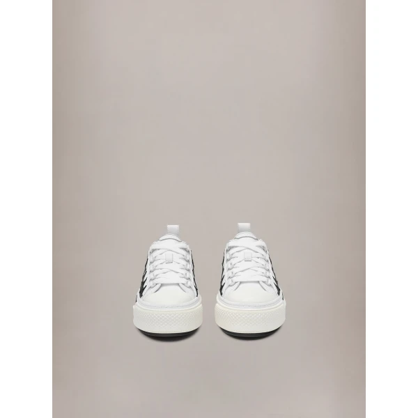 Amiri Stars Court Low Sneakers in White Black, view 3 | Sneakers | Luxury Shoes 
