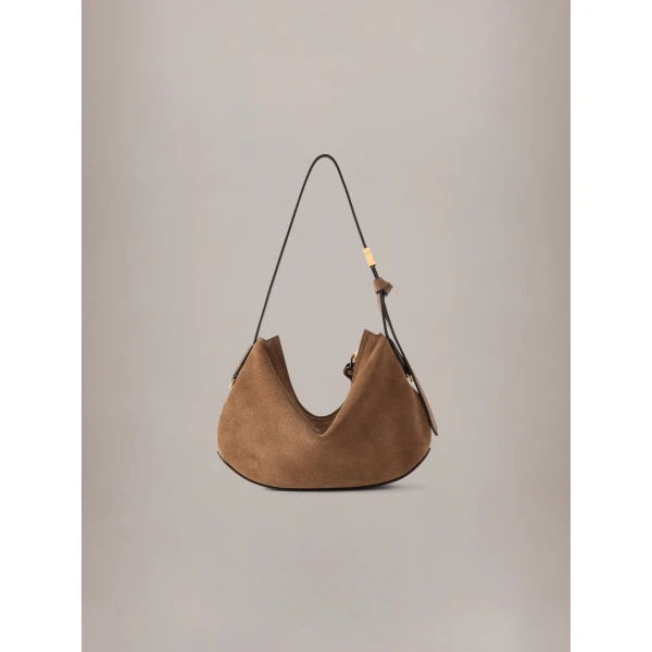 Amiri Suede Baby Biscotto Bag in Brown, view 2 | Shoulder & Crossbody Bags | Luxury Shoes 