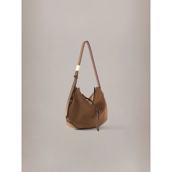 Amiri Suede Baby Biscotto Bag in Brown, view 3 | Shoulder & Crossbody Bags | Luxury Shoes 
