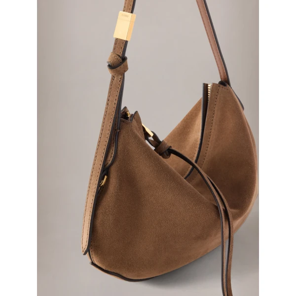 Amiri Suede Baby Biscotto Bag in Brown, view 4 | Shoulder & Crossbody Bags | Luxury Shoes 