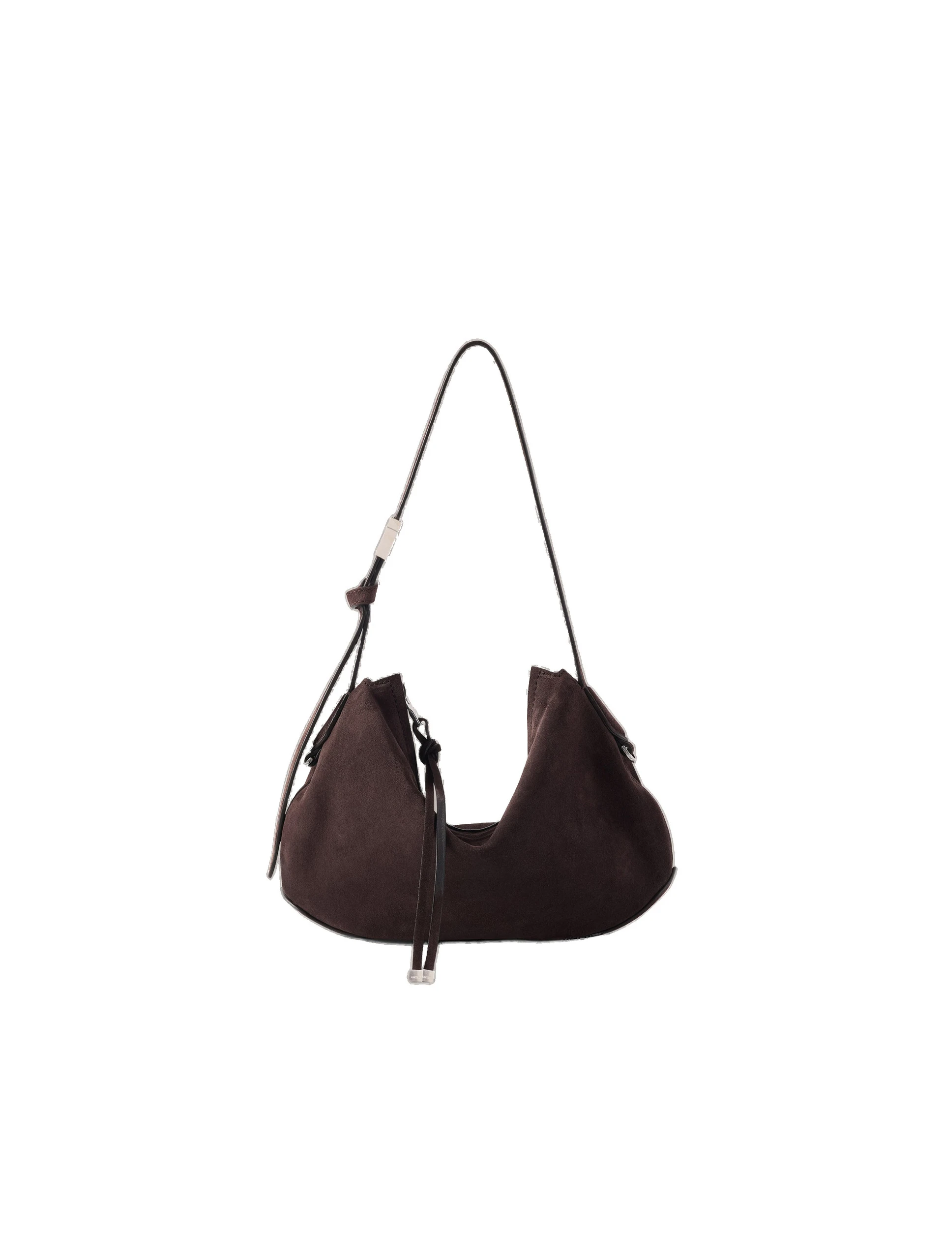 Amiri Suede Baby Biscotto Bag in Dark Brown Amiri Suede Baby Biscotto Bag in Dark Brown | Shoulder & Crossbody Bags | Luxury Shoes