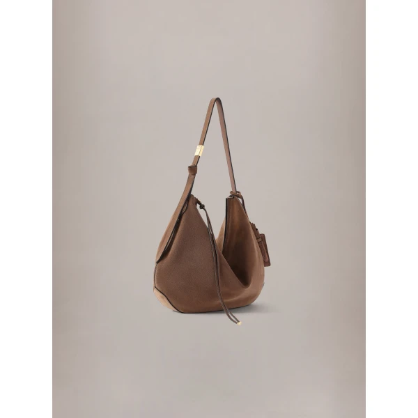 Amiri Suede Biscotto Shoulder Bag in Brown, view 3 | Shoulder & Crossbody Bags | Luxury Shoes 