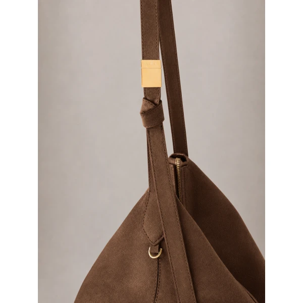 Amiri Suede Biscotto Shoulder Bag in Brown, view 4 | Shoulder & Crossbody Bags | Luxury Shoes 