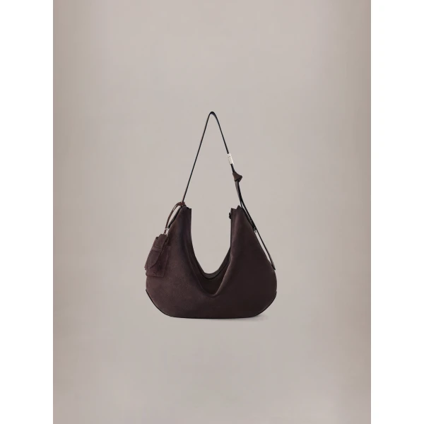 Amiri Suede Biscotto Shoulder Bag in Dark Brown, view 2 | Shoulder & Crossbody Bags | Luxury Shoes 