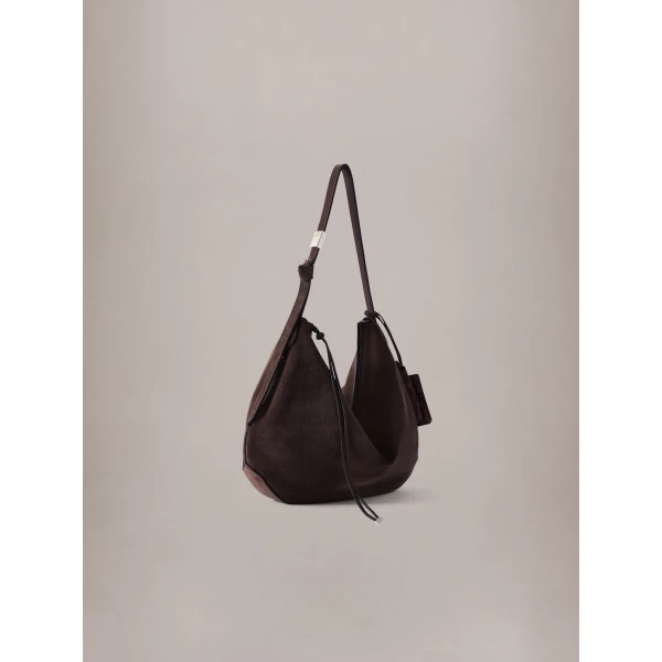 Amiri Suede Biscotto Shoulder Bag in Dark Brown, view 3 | Shoulder & Crossbody Bags | Luxury Shoes 
