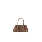 Amiri Suede Croc Honey 40 Shoulder Bag in Dark Brown | Shoulder & Crossbody Bags | Luxury Shoes 