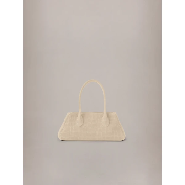 Amiri Suede Croc Honey 40 Shoulder Bag in Taupe, view 2 | Shoulder & Crossbody Bags | Luxury Shoes 