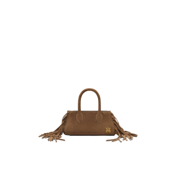 Amiri Suede Fringe Micro Honey Bag in Brown | Mini Bags | Luxury Shoes 