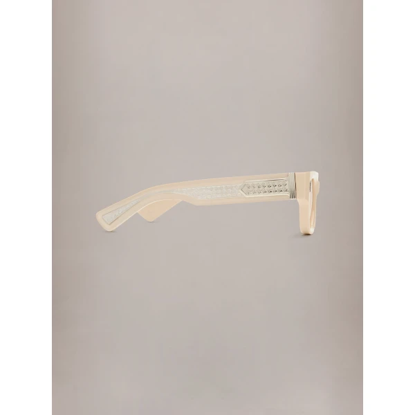 Amiri Venice Exposed Sunglasses in Alabaster, view 3 | Sunglasses | Luxury Shoes 