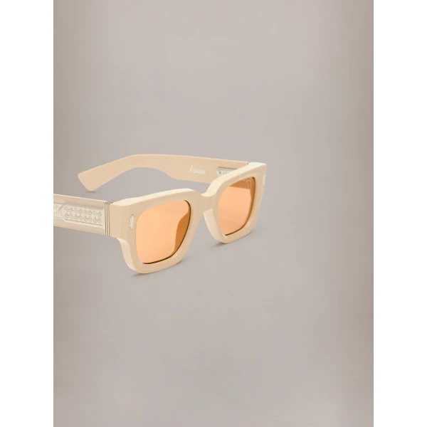 Amiri Venice Exposed Sunglasses in Alabaster, view 4 | Sunglasses | Luxury Shoes 