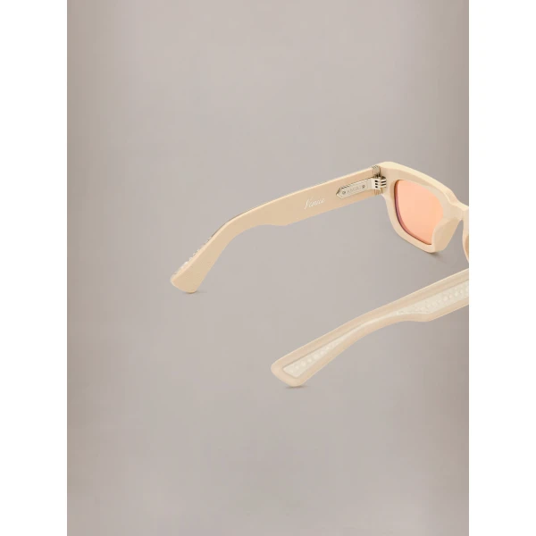Amiri Venice Exposed Sunglasses in Alabaster, view 5 | Sunglasses | Luxury Shoes 