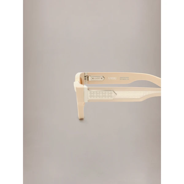 Amiri Venice Exposed Sunglasses in Alabaster, view 6 | Sunglasses | Luxury Shoes 