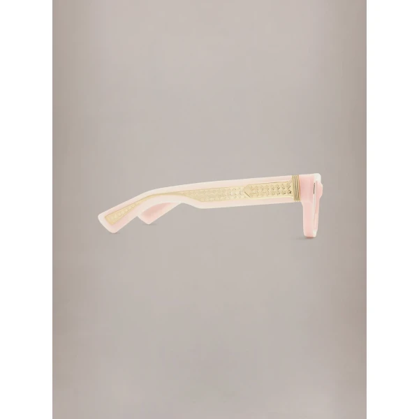 Amiri Venice Exposed Sunglasses in Dusty Peach, view 3 | Sunglasses | Luxury Shoes 