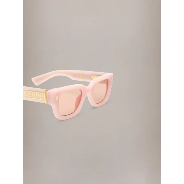 Amiri Venice Exposed Sunglasses in Dusty Peach, view 4 | Sunglasses | Luxury Shoes 