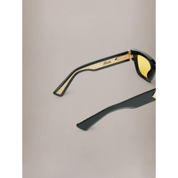 Amiri Venice Sunglasses in Black Yellow, view 5 | Sunglasses | Luxury Shoes 