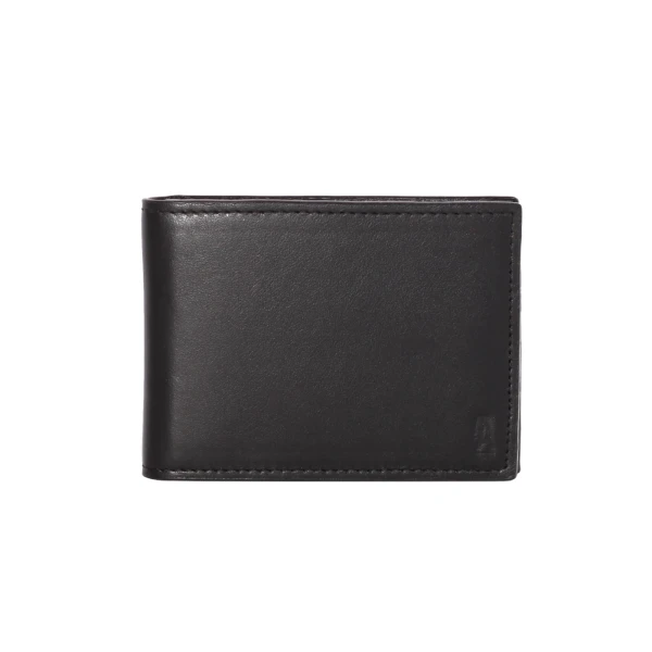 Cléry Slim Wallet in Black Smooth Leather