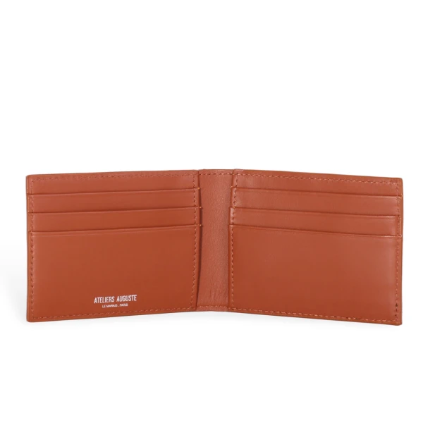 Ateliers Auguste Cléry Slim Wallet in Tan Smooth Leather, view 2