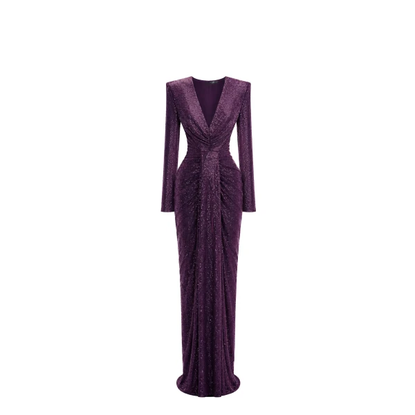 Amethyst Royal Purple Crystal Gown
