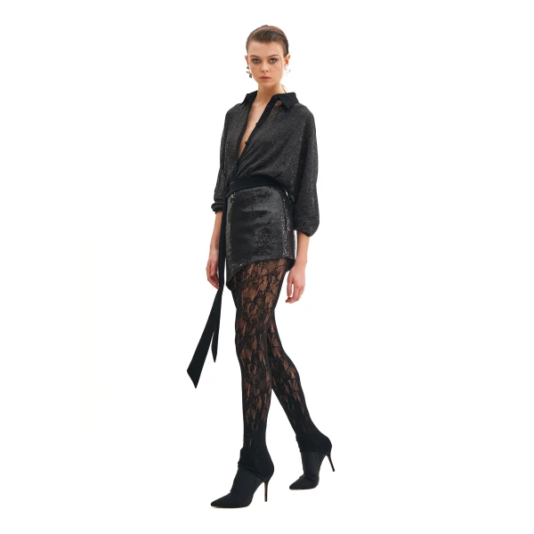 Avaro Figlio Asymmetric Mini Skirt, view 2