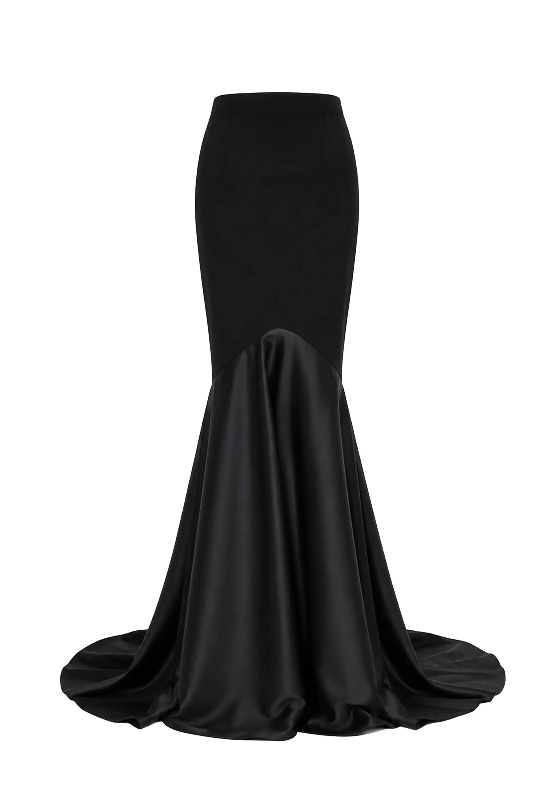 Avaro Figlio Clepsidra Long Black Cady Skirt in Black