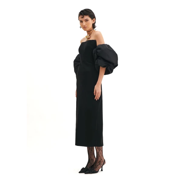 Avaro Figlio Corseted Tube Dress With Puffy Sleeves, view 2