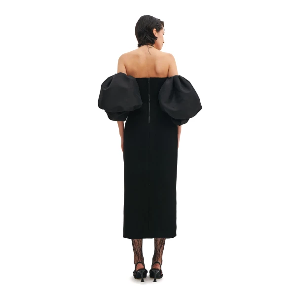 Avaro Figlio Corseted Tube Dress With Puffy Sleeves, view 3