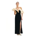 Avaro Figlio Maxi Dress With Radiance Jacquard Petals