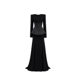Avaro Figlio Noir Atelier Structured Basquine Gown