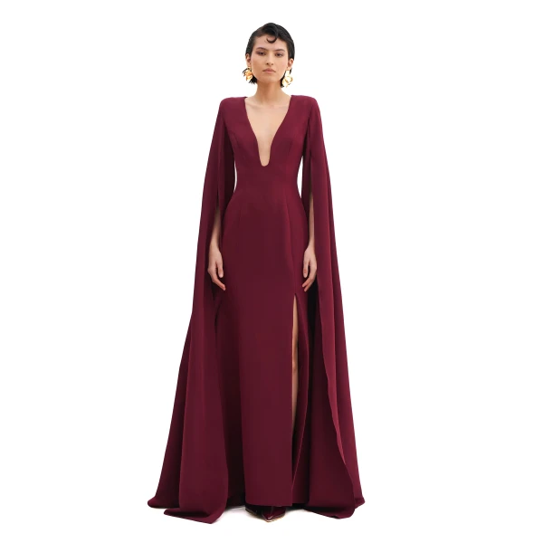 Sculpted Harmony Waterfall Gown