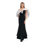 Avaro Figlio Tulip Maxi Dress With Jacquard Petals