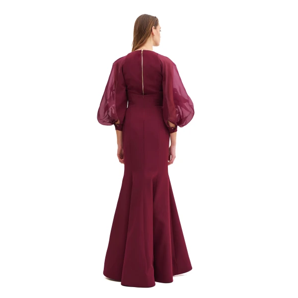 Avaro Figlio V-Neck Blouse With Juliet Sleeves, view 3