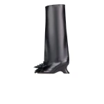A.W.A.K.E. MODE Christy Boots With Pom-Poms Black