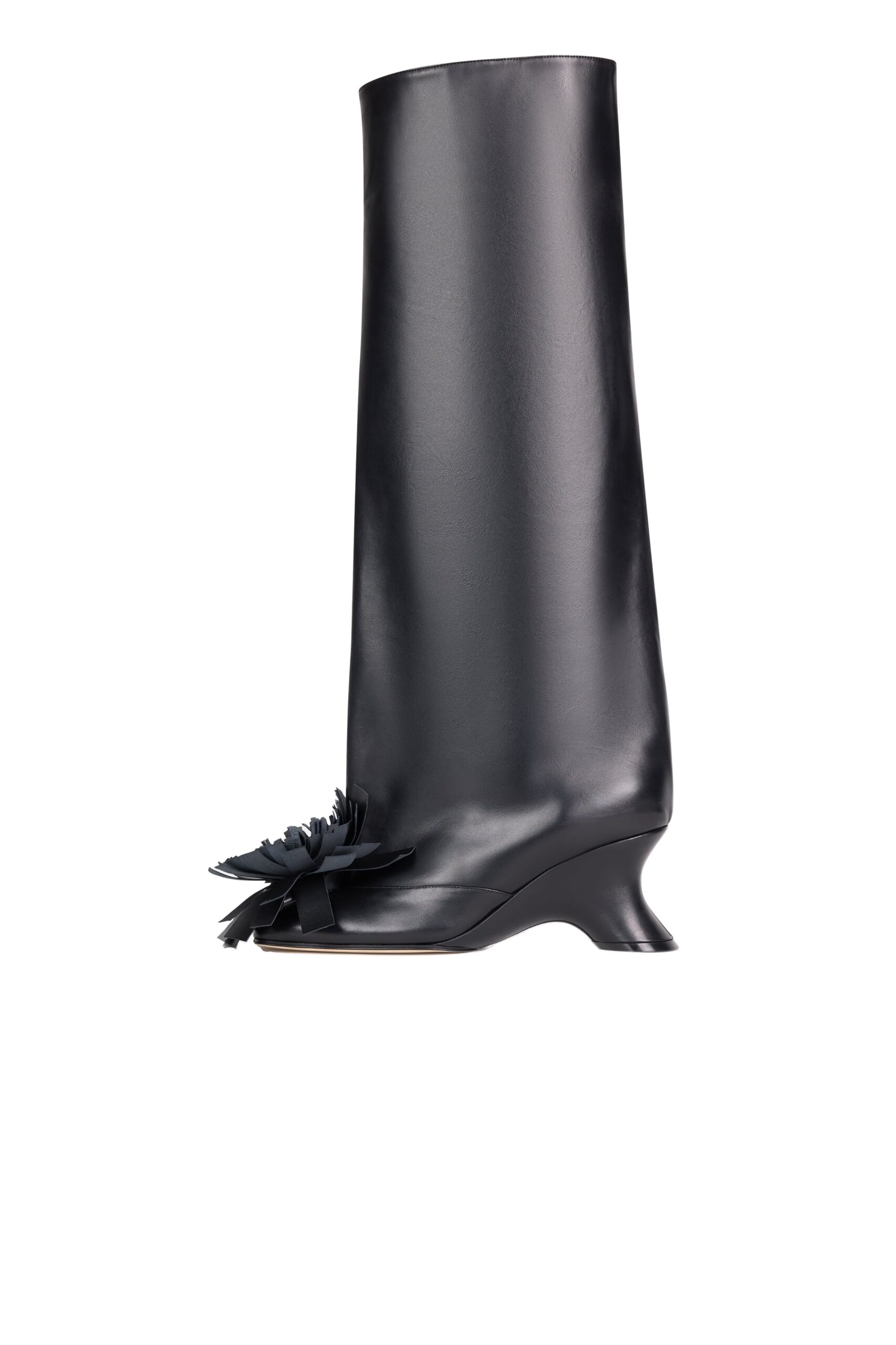 A.W.A.K.E. MODE Christy Boots With Pom-Poms Black | Luxury Shoes A.W.A.K.E. MODE Christy Boots With Pom-Poms Black