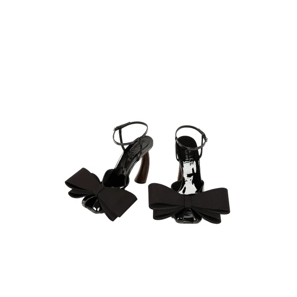 A.W.A.K.E. MODE Edda Sandal With Bow Black, view 2