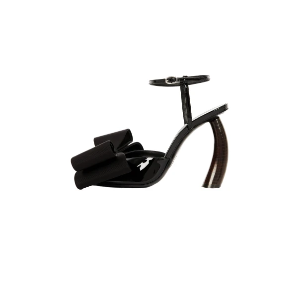 Edda Sandal With Bow Black