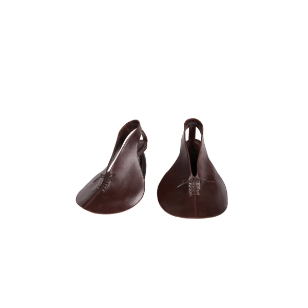 A.W.A.K.E. MODE Lauren Rounded Sandal With Laces Brown, view 2