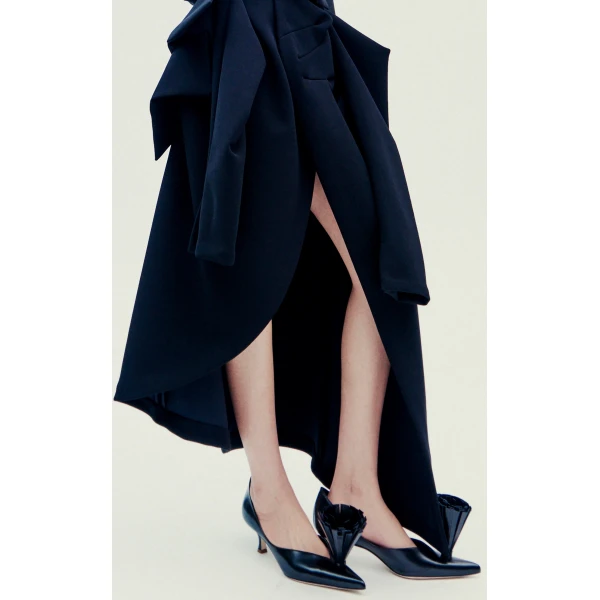 A.W.A.K.E. MODE Lea Shoe With Palm Black, view 3