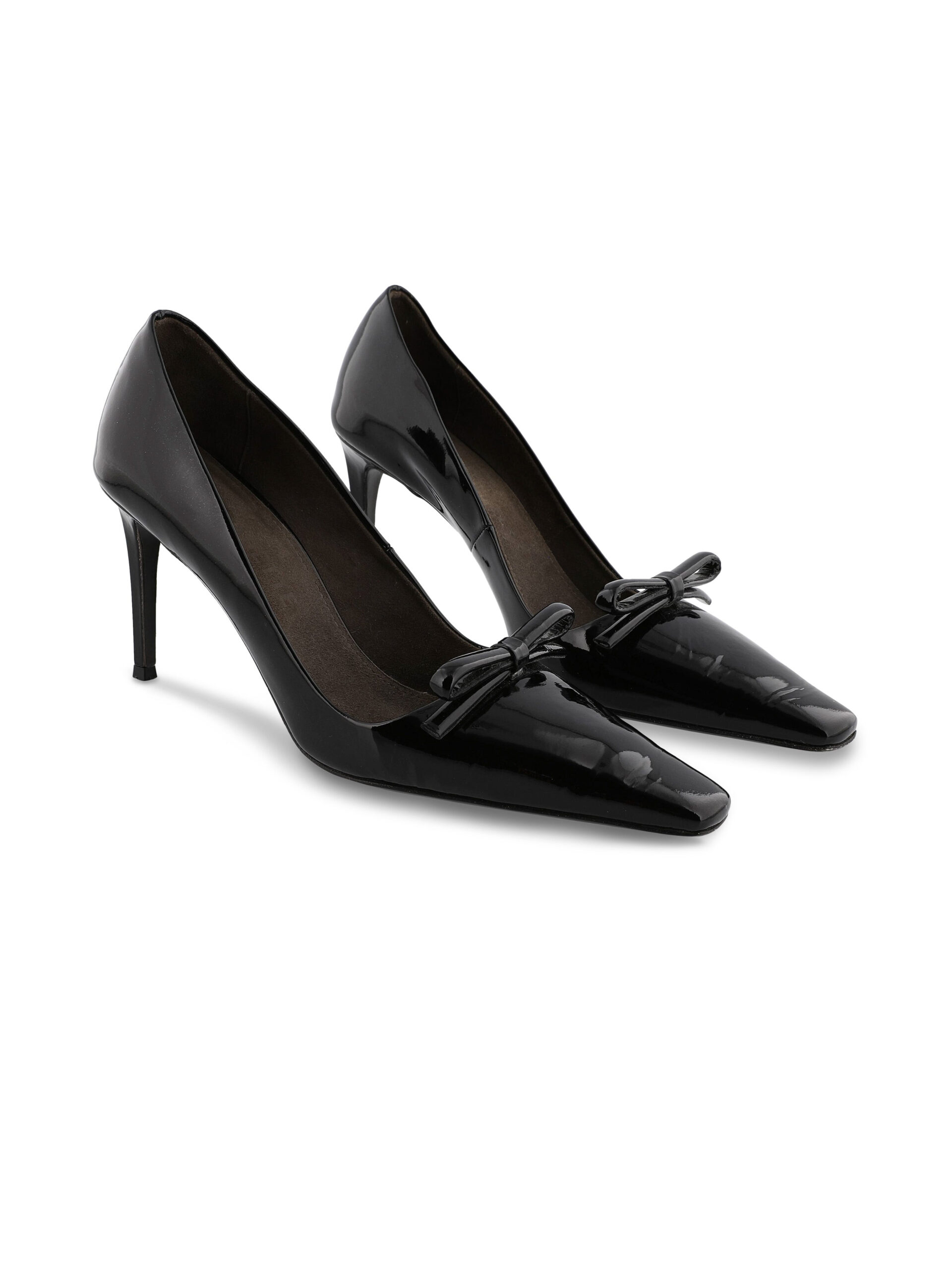 Bernadette Bowtie Lacquered High Heel Pump in Black Bernadette Bowtie Lacquered High Heel Pump in Black | Heels | Luxury Shoes
