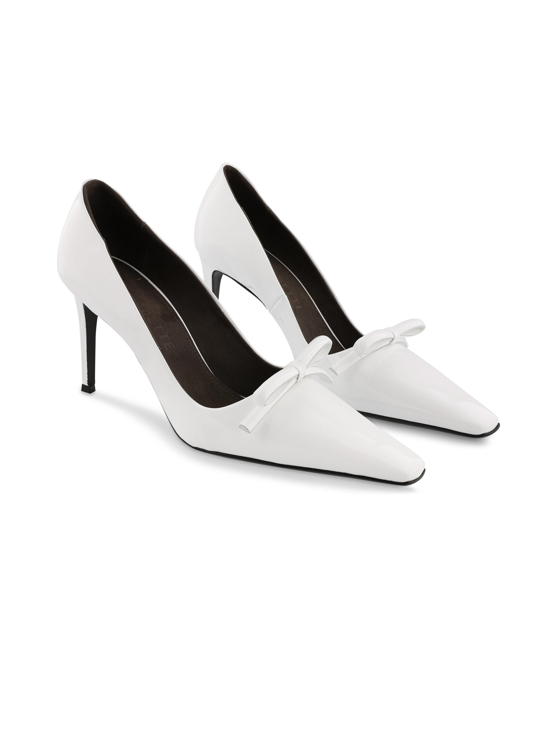 Bernadette Bowtie Lacquered High Heel Pump in Ivory Bernadette Bowtie Lacquered High Heel Pump in Ivory | Heels | Luxury Shoes