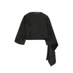 Bernadette Cape Leo in Black Lingerie Rose Embroidery on Black | Jackets | Luxury Shoes 