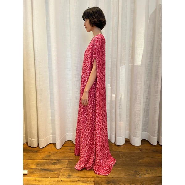 Bernadette Dress Eleonore in Rapture Rose Fil Coupe | Evening Gowns | Luxury Shoes 