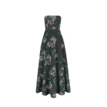 Bernadette Dress Isa in Hydrangea Pink on Green | Maxi Dresses | Luxury Shoes 