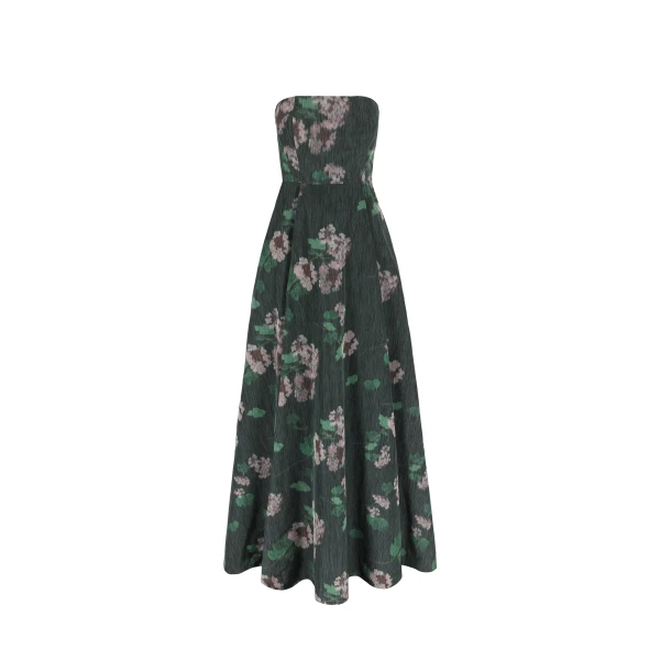 Dress Isa in Hydrangea Pink on Green