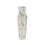 Bernadette Dress Lena in Chine Hydrangea Green on Beige | Maxi Dresses | Luxury Shoes 