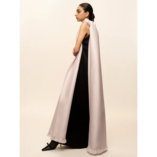 Bernadette Dress Ross in Black and Icy Pink | Evening Gowns | Luxury Shoes 
