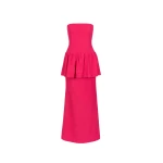 Bernadette Long Dress Balthasar in Raspberry Moire | Evening Gowns | Luxury Shoes 