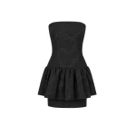 Bernadette Mini Dress Balthasar in Black Moire | Mini Dresses | Luxury Shoes 