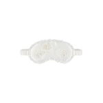 Bernadette Silk Sleeping Mask in Ivory Rose Embroidery | Accessories | Luxury Shoes 