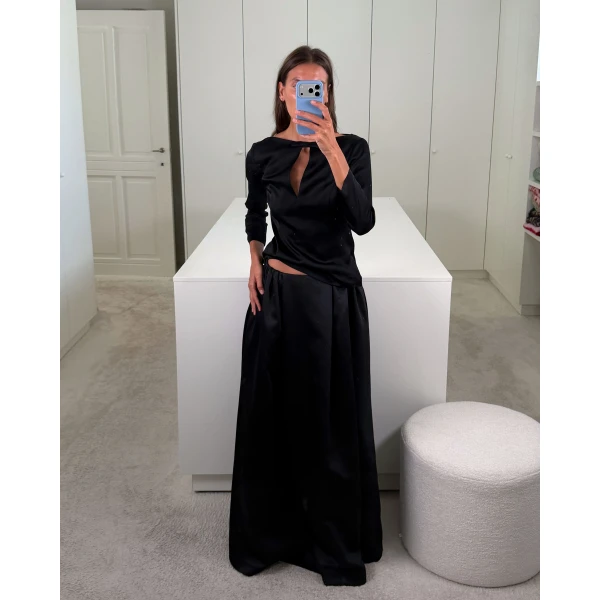 Bernadette Skirt Callum in Black | Maxi Skirts | Luxury Shoes 